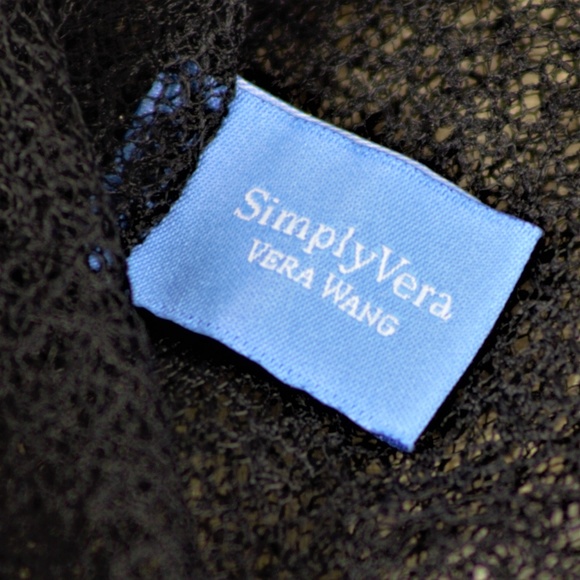 Vera Wang Simply Vera Sheer Black Scarf - Picture 4 of 8